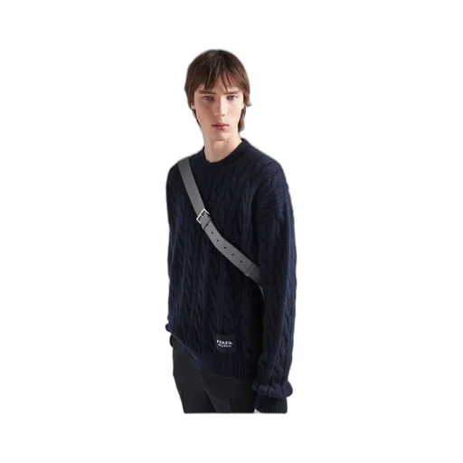 Cable-Knitted Crewneck Jumper