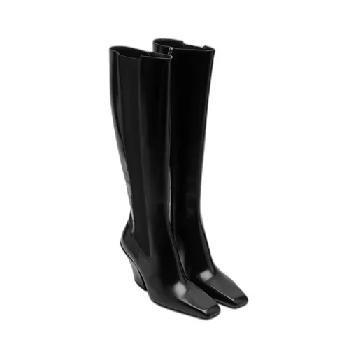 Heeled Square Toe Boots