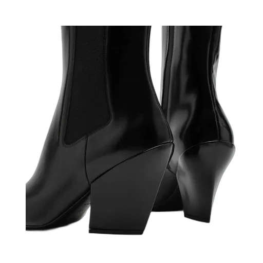 Heeled Square Toe Boots