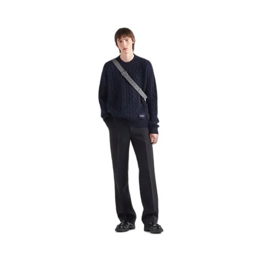 Cable-Knitted Crewneck Jumper