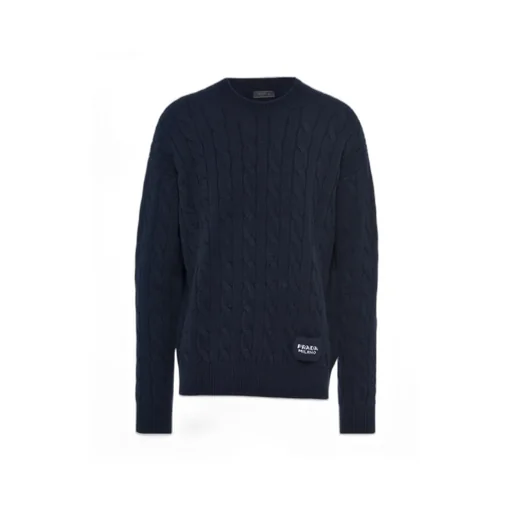 Cable-Knitted Crewneck Jumper