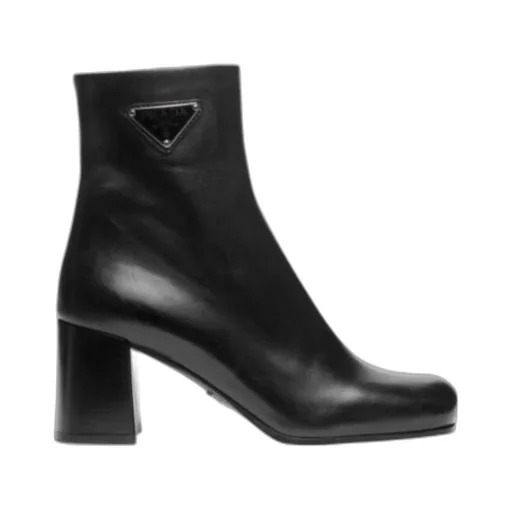 Logo High-Heeled Ankle Boots