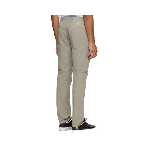Slim-Cut Logo-Patch Chino Trousers