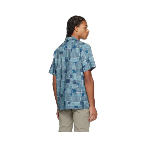 Geometric-Pattern Short-Sleeve Shirt