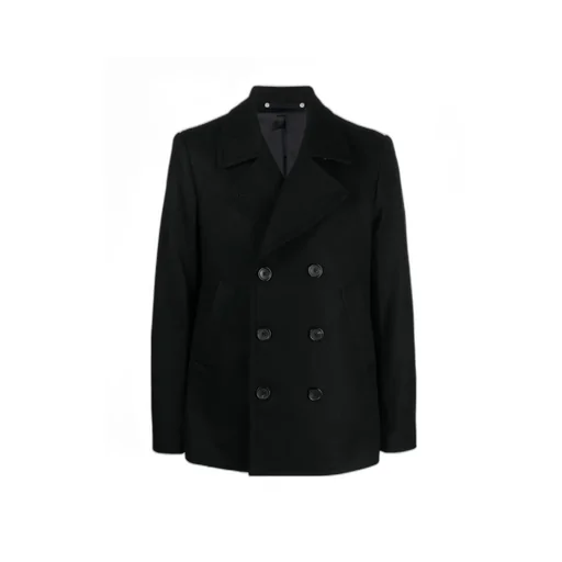 Double-Breasted Wool-Blend Coat