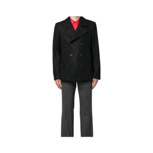 Double-Breasted Wool-Blend Coat