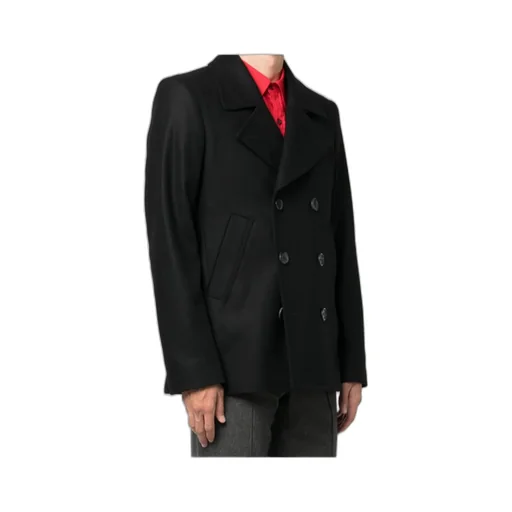 Double-Breasted Wool-Blend Coat
