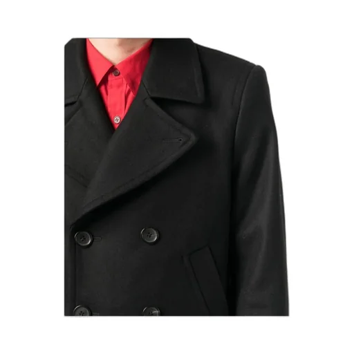 Double-Breasted Wool-Blend Coat