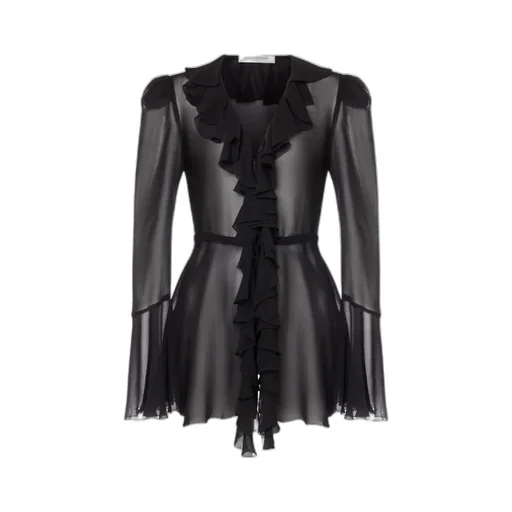 Ruffled Georgette Shirt