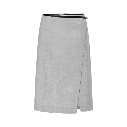 Belted Asymmetric Mini Skirt