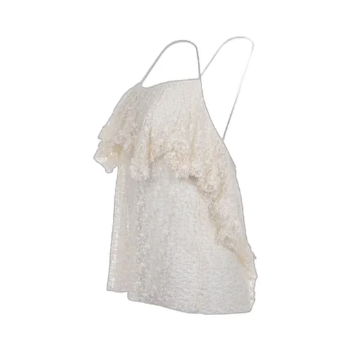 Lace Top With Ruffles