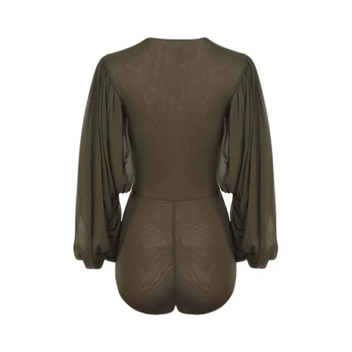 Scoop Neck Draped Bodysuit