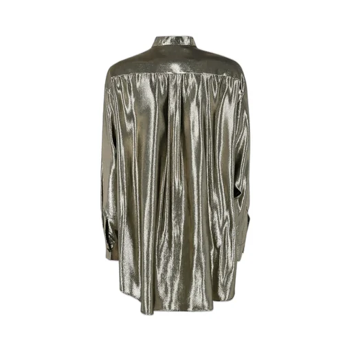 Long-Sleeved Shirt With Upright Collar