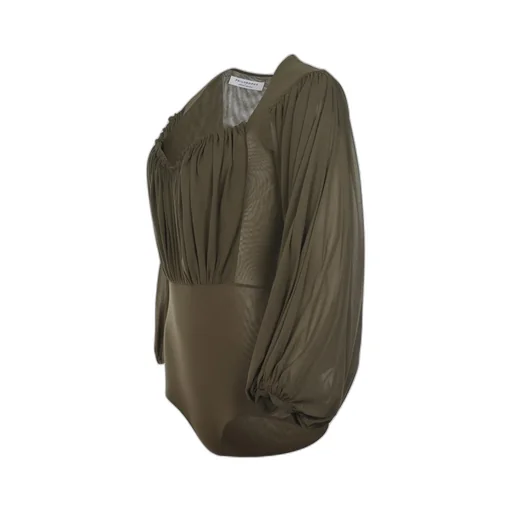 Scoop Neck Draped Bodysuit