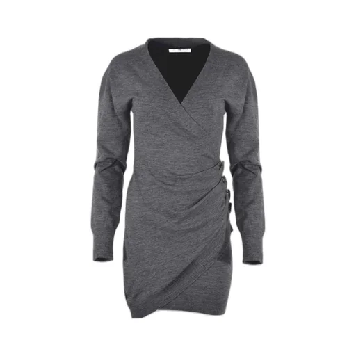 Long-Sleeved V-Neck Dress