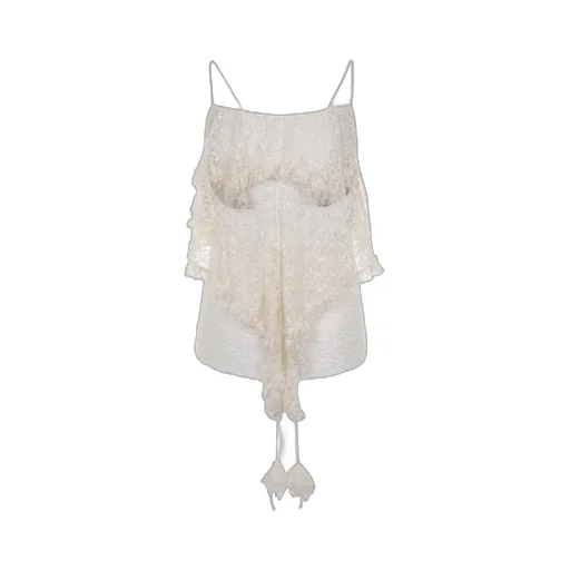Lace Top With Ruffles
