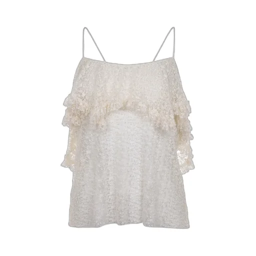 Lace Top With Ruffles
