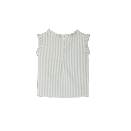 Lou Ruffled Striped Blouse
