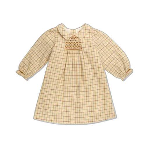 Checked Smocked Dress