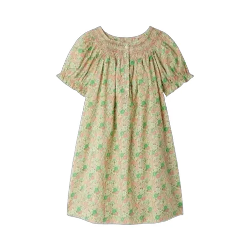 Balloon Sleeved Floral Printed Dress