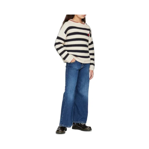 Cherry Embroidered Striped Jumper