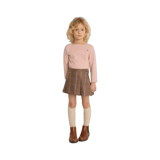 Tutti Check-Printed Flared Skirt