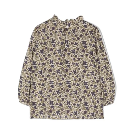 Floral-Printed Ruffled-Trim Blouse