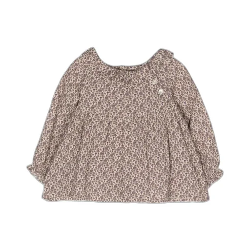 Round-Neck Long-Sleeved Blouse