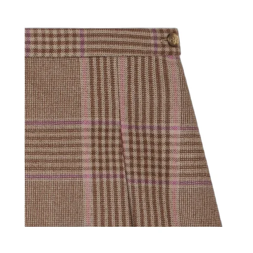 Tutti Check-Printed Flared Skirt