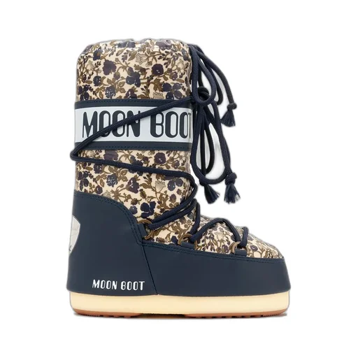 Kids Icon Floral-Printed Lace-Up Snow Boots