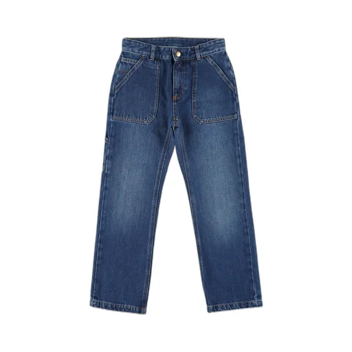 Gael Straight-Leg Logo Patch Jeans