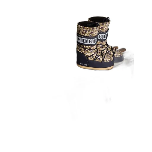 Kids Icon Floral-Printed Lace-Up Snow Boots