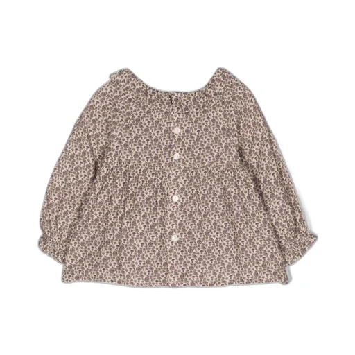 Round-Neck Long-Sleeved Blouse