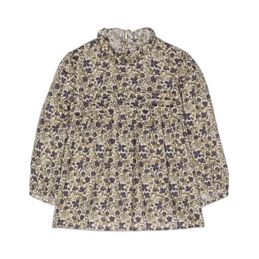 Floral-Printed Ruffled-Trim Blouse