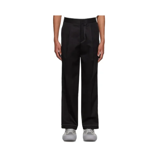 Pleated Straight-Leg Trousers