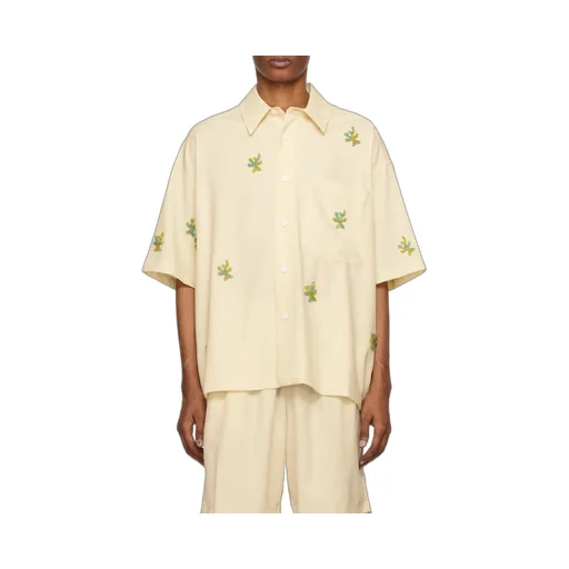 Appliqué-Detailing Virgin Wool Shirt