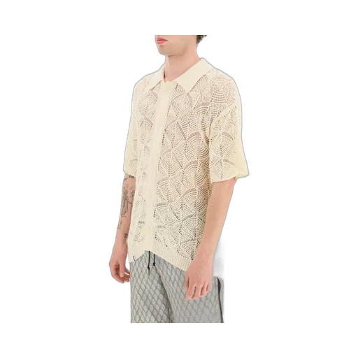 Short-Sleeved Buttoned Knitted Cardigan