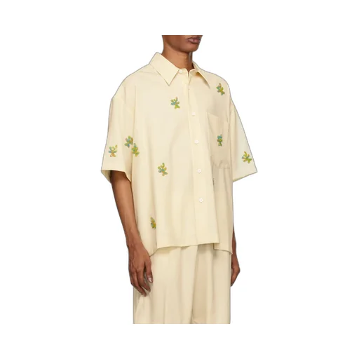 Appliqué-Detailing Virgin Wool Shirt
