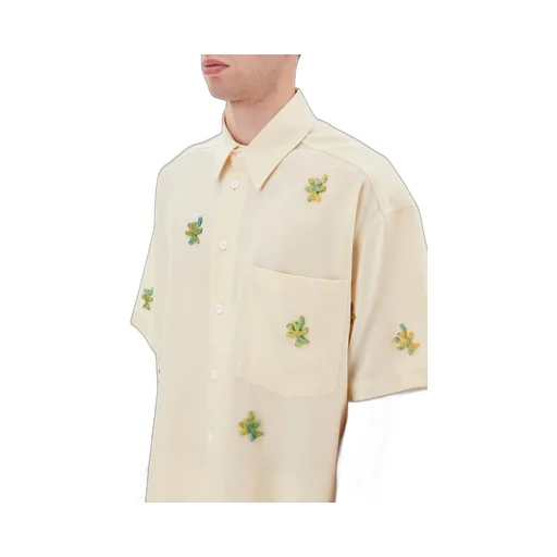 Appliqué-Detailing Virgin Wool Shirt