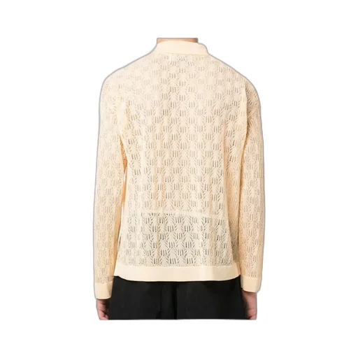 Open-Knit Polo Shirt