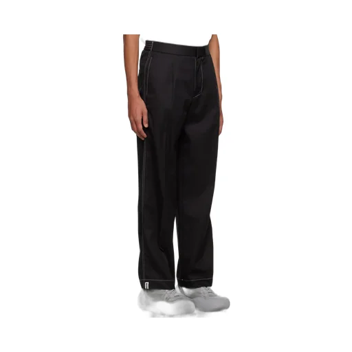 Pleated Straight-Leg Trousers