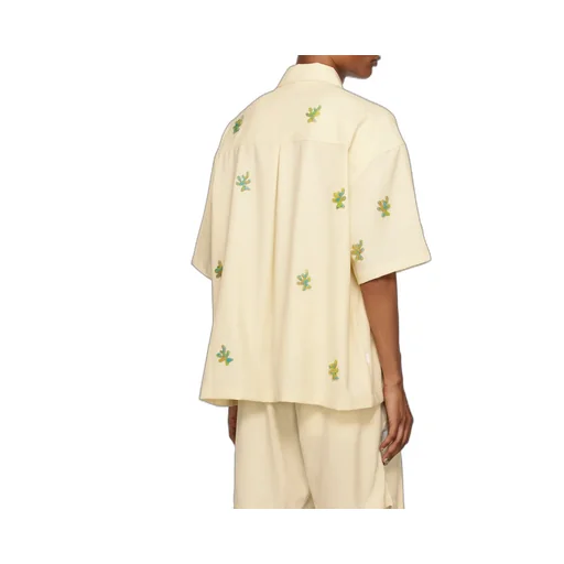 Appliqué-Detailing Virgin Wool Shirt