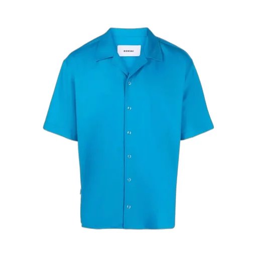 Camp-Collar Short-Sleeve Shirt