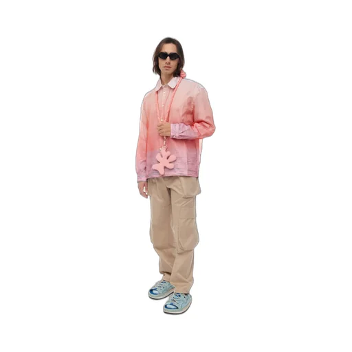 Gradient-Effect Cotton Shirt