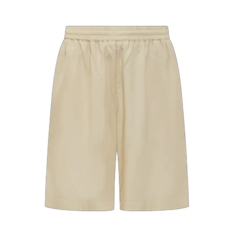 Elasticated-Waistband Knee-Length Bermuda Shorts