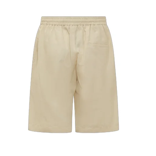 Elasticated-Waistband Knee-Length Bermuda Shorts