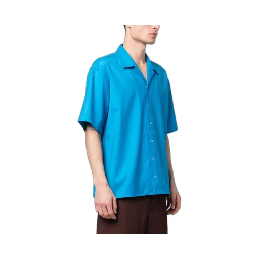 Camp-Collar Short-Sleeve Shirt