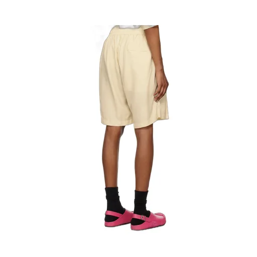Elasticated-Waistband Knee-Length Bermuda Shorts
