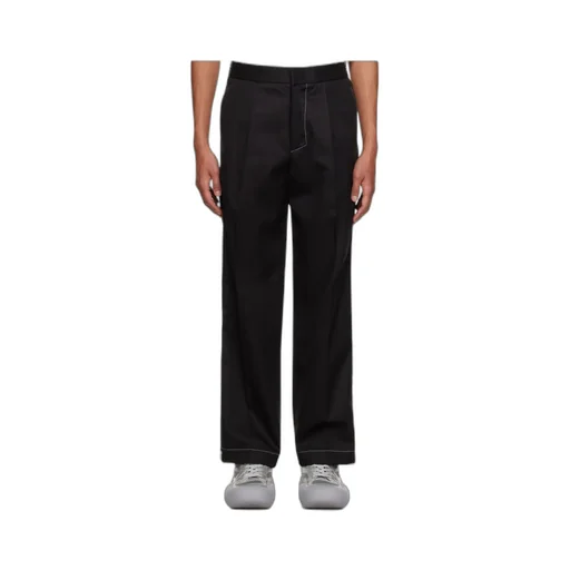 Pleated Straight-Leg Trousers