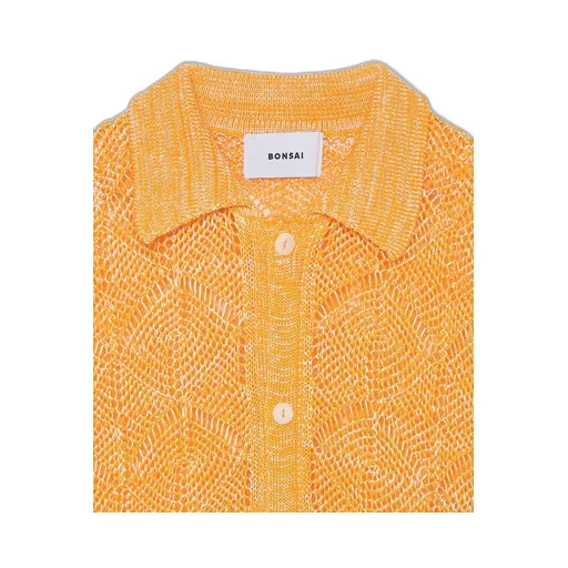 Open-Knit Short-Sleeve Cardigan